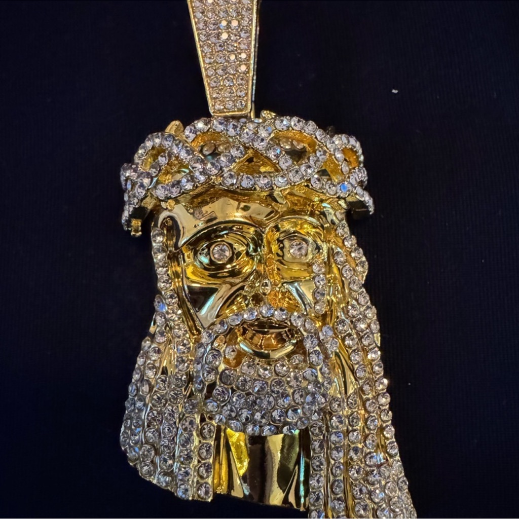 Gold And Silver Jesus Pendant Plated